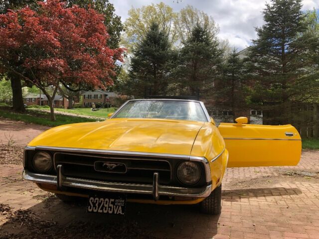 1972 Yellow Ford Mustang Convertible