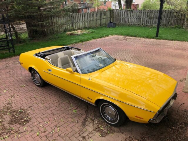 1972 Yellow Ford Mustang Convertible