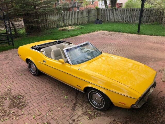 1972 Yellow Ford Mustang Convertible