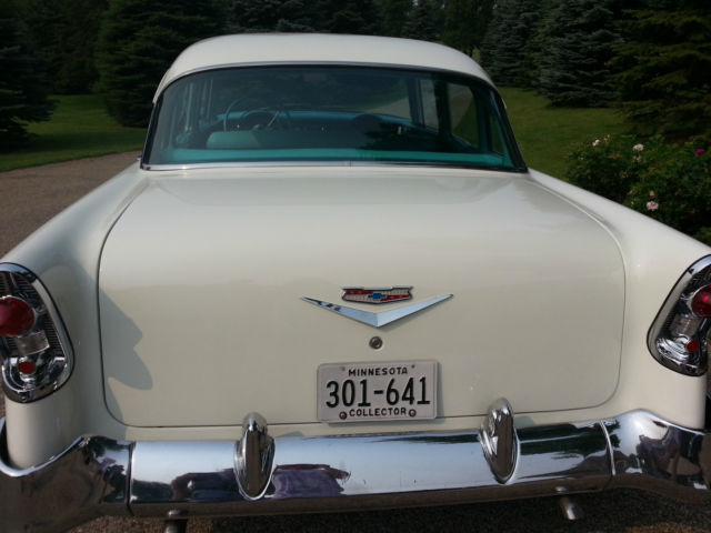1956 turquoise & white Chevrolet Bel Air/150/210 Sedan