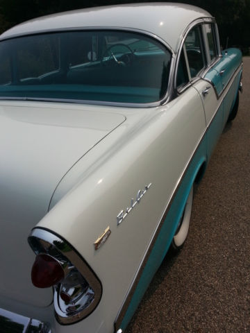 1956 turquoise & white Chevrolet Bel Air/150/210 Sedan