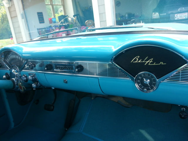1956 turquoise & white Chevrolet Bel Air/150/210 Sedan