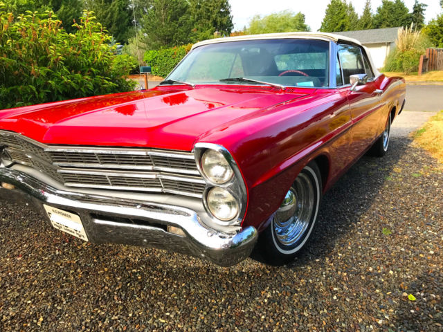 1967 Red Ford Galaxie Convertible