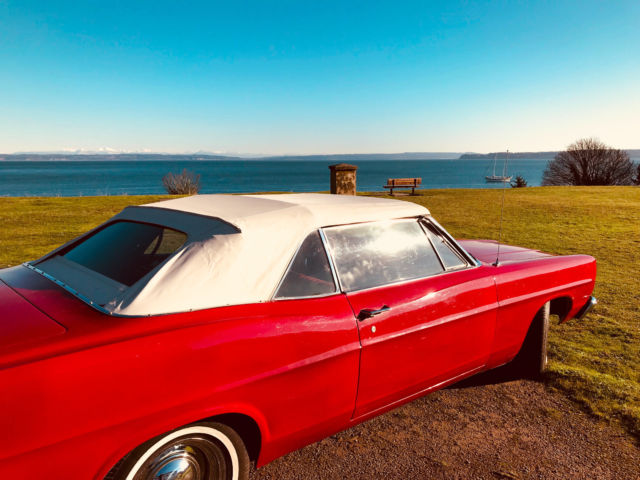 1967 Red Ford Galaxie Convertible