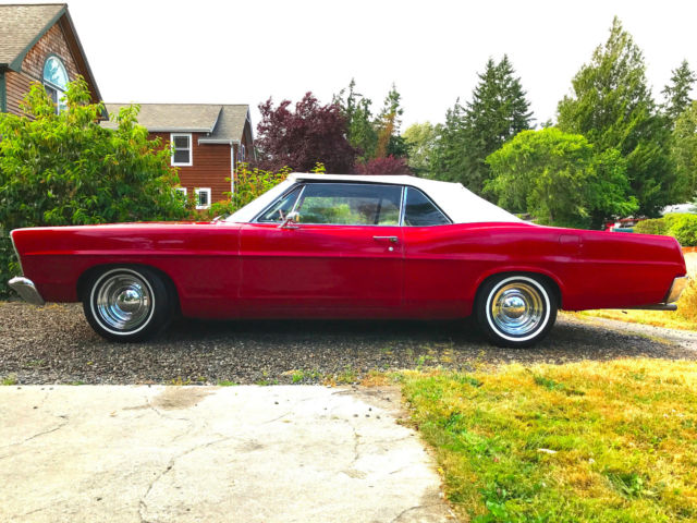 1967 Red Ford Galaxie Convertible
