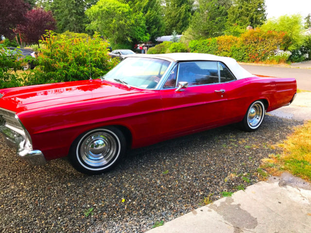 1967 Red Ford Galaxie Convertible