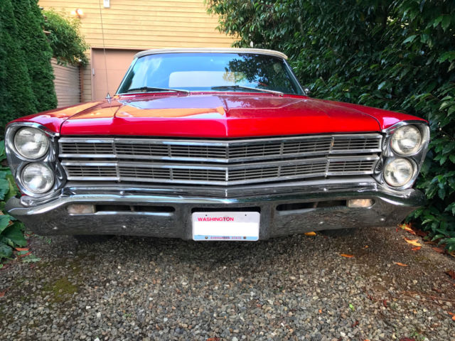 1967 Red Ford Galaxie Convertible