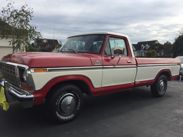1978 Red and white Ford F-100 Standard Cab Pickup