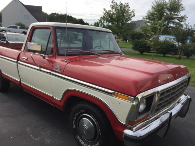 1978 Red and white Ford F-100 Standard Cab Pickup