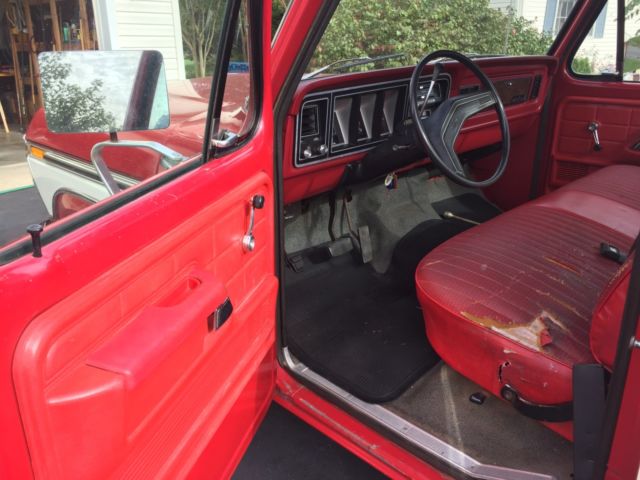 1978 Red and white Ford F-100 Standard Cab Pickup