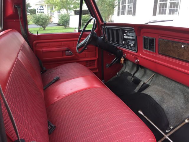 1978 Red and white Ford F-100 Standard Cab Pickup