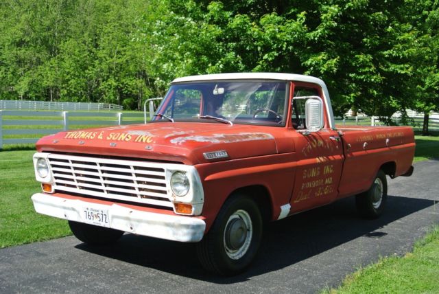 1967 Red Ford F-100 Cab & Chassis