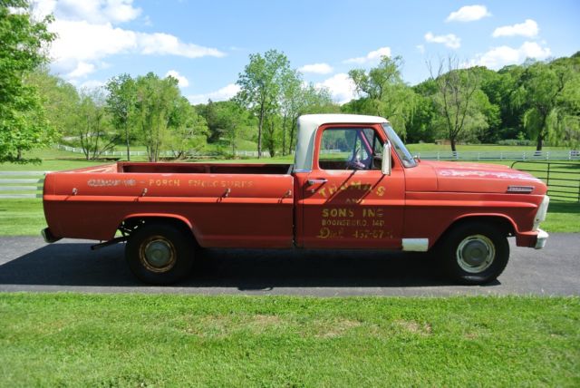1967 Red Ford F-100 Cab & Chassis