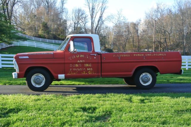 1967 Red Ford F-100 Cab & Chassis