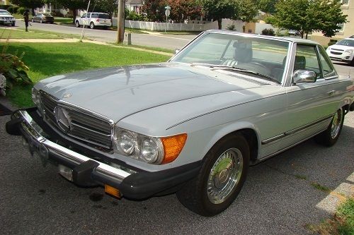 1983 silver/gray Mercedes-Benz SL-Class Convertible