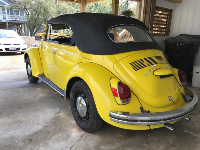 1971 Yellow Volkswagen Beetle - Classic Convertible