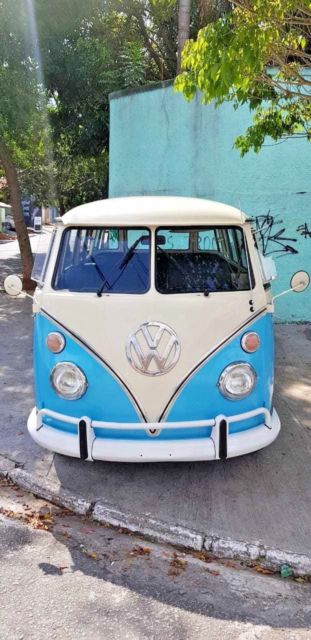 1975 Azul Volkswagen Bus/Vanagon Vans de passeio padrÃ£o