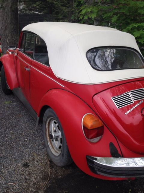 1975 Red Volkswagen Beetle - Classic Convertible