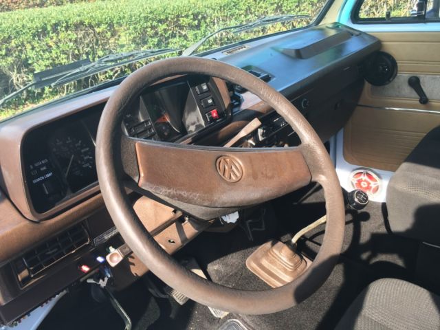 1987 Blue Volkswagen Bus/Vanagon Van Camper
