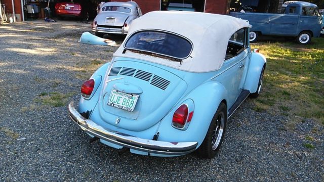 1974 Blue Volkswagen Beetle - Classic Convertible