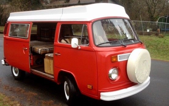 1978 Red Volkswagen Bus/Vanagon Van Camper