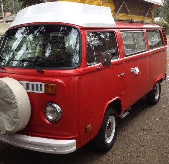 1978 Red Volkswagen Bus/Vanagon Van Camper