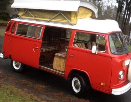 1978 Red Volkswagen Bus/Vanagon Van Camper