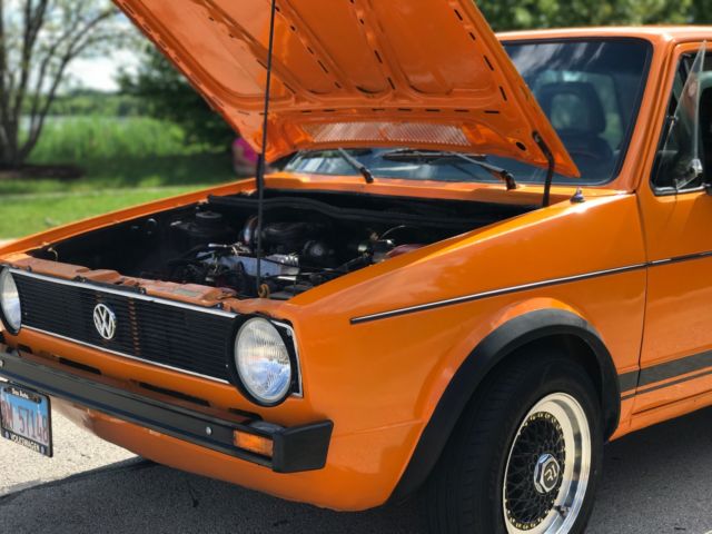 1986 Orange Volkswagen Rabbit Coupe