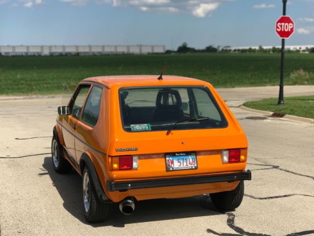 1986 Orange Volkswagen Rabbit Coupe