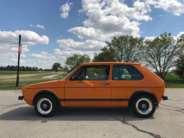 1986 Orange Volkswagen Rabbit Coupe