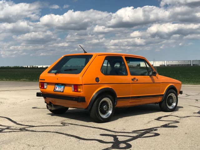 1986 Orange Volkswagen Rabbit Coupe