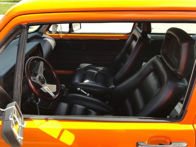 1986 Orange Volkswagen Rabbit Coupe