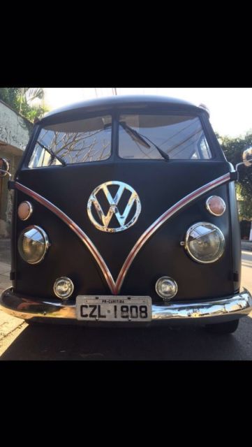 1969 Black Volkswagen Bus/Vanagon bus