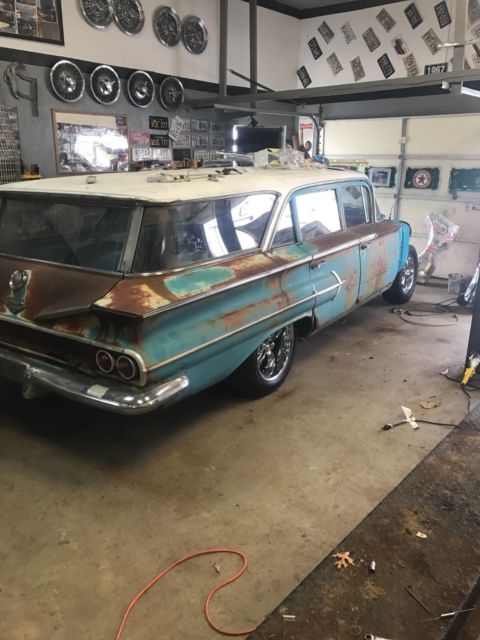1960 Blue Chevrolet Impala Wagon