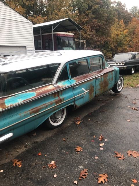1960 Blue Chevrolet Impala Wagon