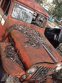 1949 Red Willys Station Wagon