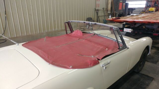 1966 White Austin Healey Sprite Convertible