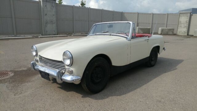 1966 White Austin Healey Sprite Convertible