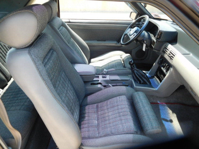 1989 Burgundy Ford Mustang Hatchback