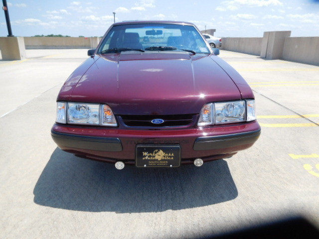1989 Burgundy Ford Mustang Hatchback