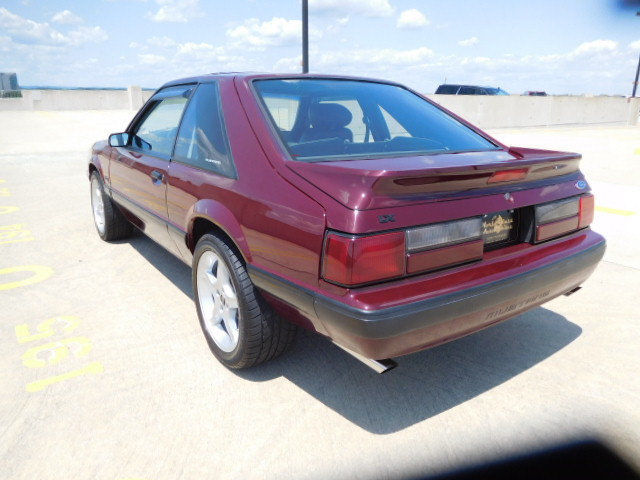 1989 Burgundy Ford Mustang Hatchback