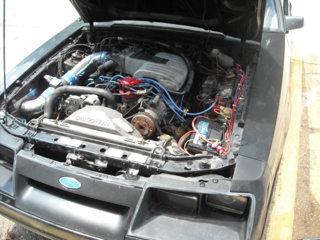 1986 Black Ford Mustang