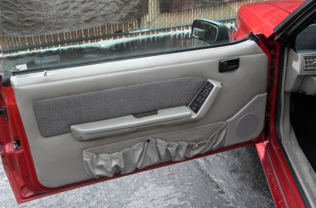 1990 Red Ford Mustang Convertible