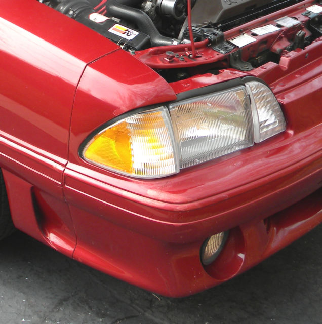 1990 Red Ford Mustang Convertible