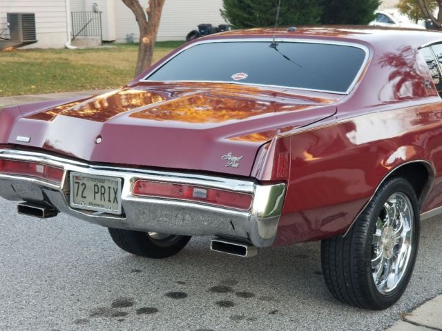 1972 Burgundy Pontiac Grand Prix Coupe