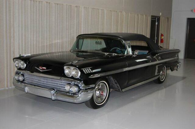 1958 Black Chevrolet Impala Convertible Convertible