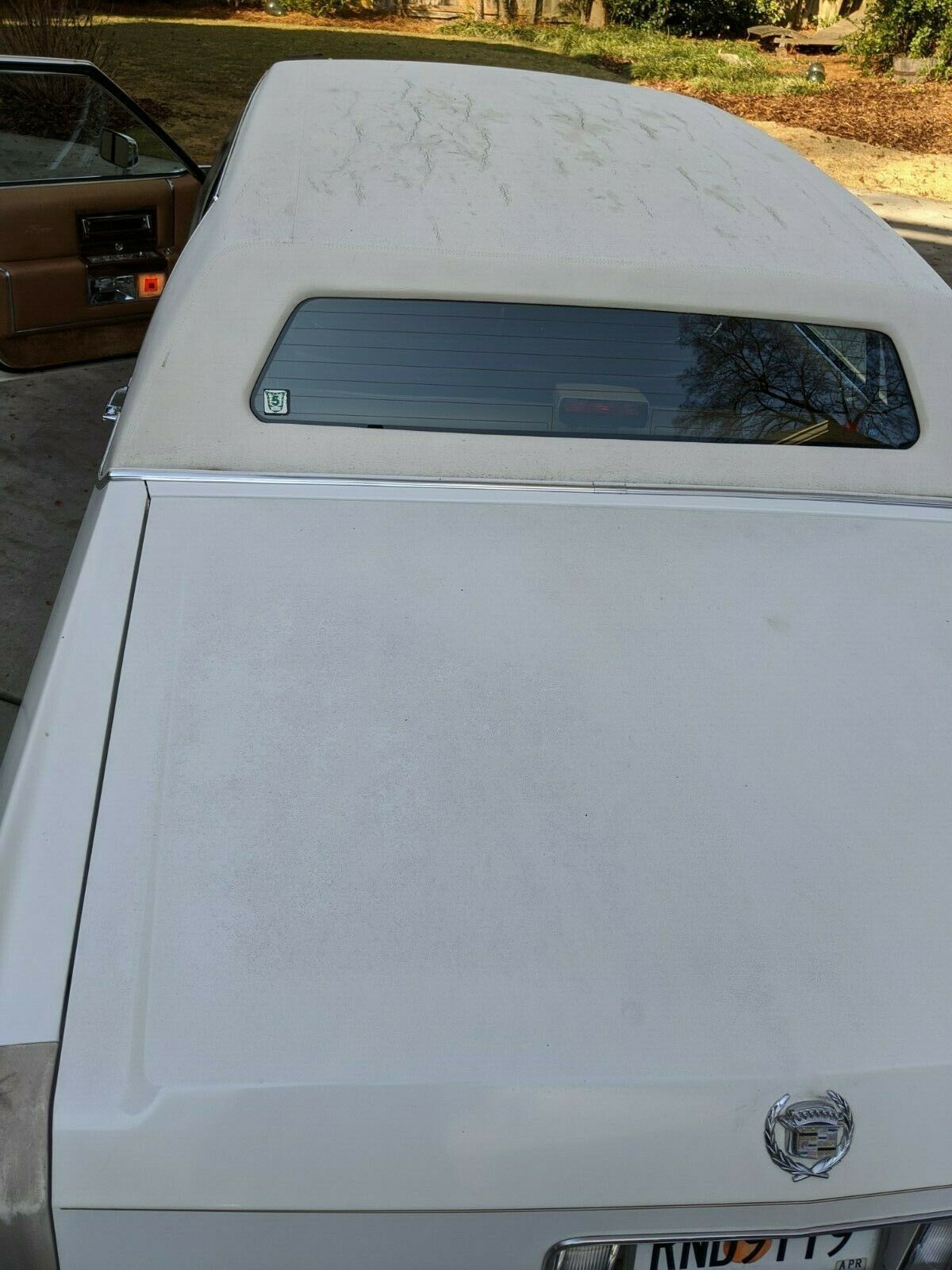 1989 White Cadillac Brougham Sedan