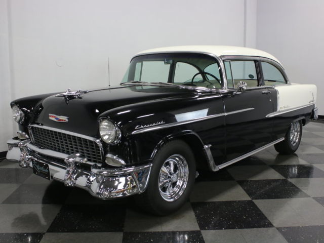 1955 Black Chevrolet Bel Air/150/210 Sedan