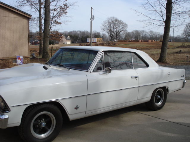 1966 White Chevrolet Nova Coupe