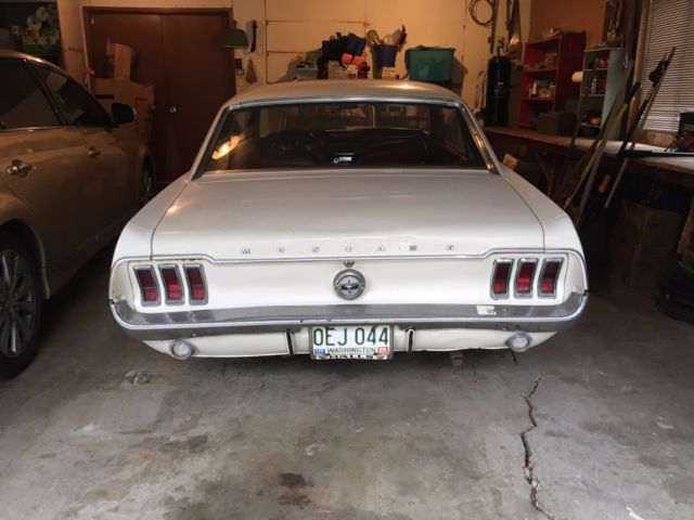 1968 White Ford Mustang Coupe